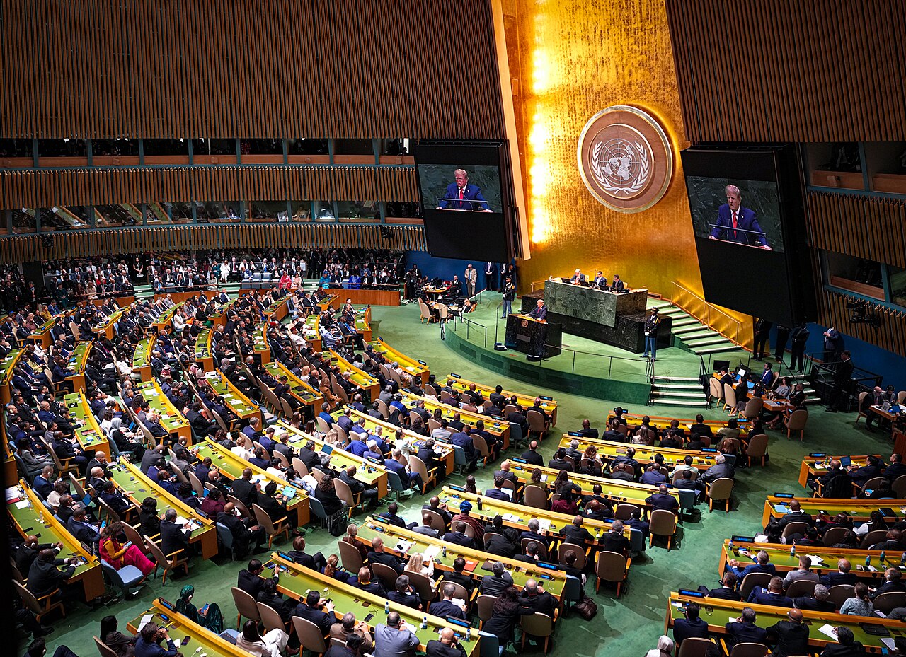 Donald Trump habla desde la tribuna de la Asamblea General de la ONU en Nueva York, el 22 de septiembre de 2026