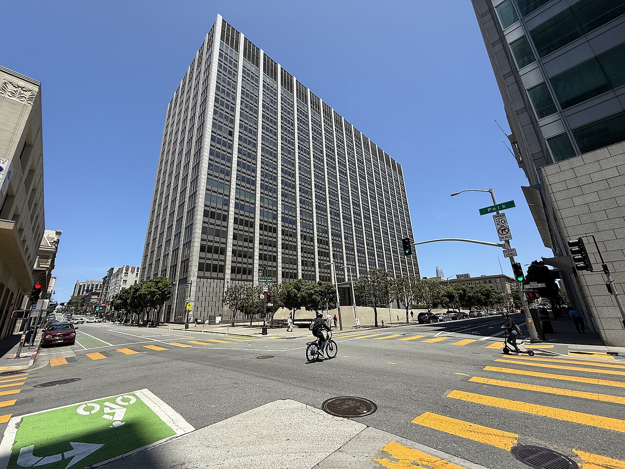 El Edificio Federal Phillip Burton y Tribunal de Distrito de Estados Unidos, en San Francisco, sede del Tribunal de Distrito del Distrito Norte de California.