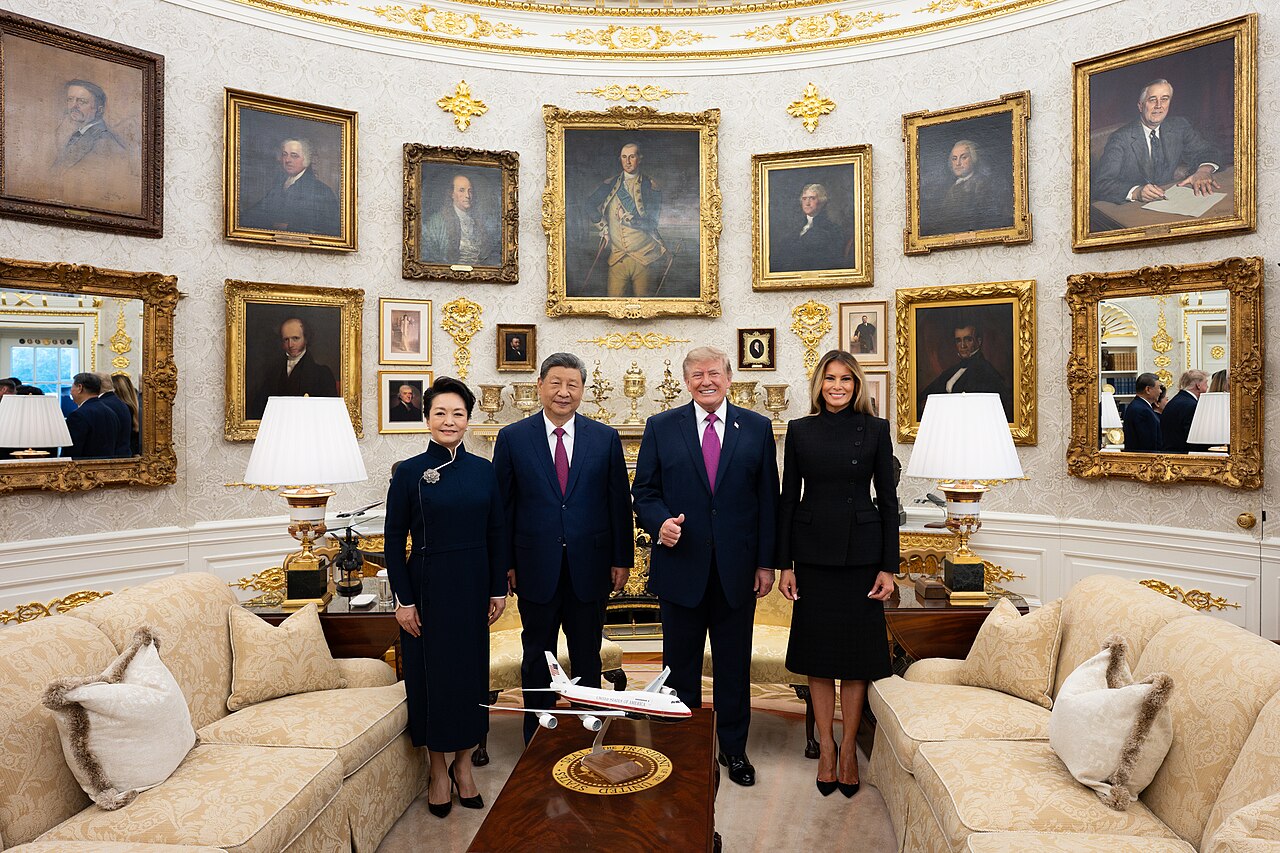Peng Liyuan, Xi Jinping, Donald Trump y Melania Trump posan juntos en la Casa Blanca durante la visita de Estado de septiembre de 2026